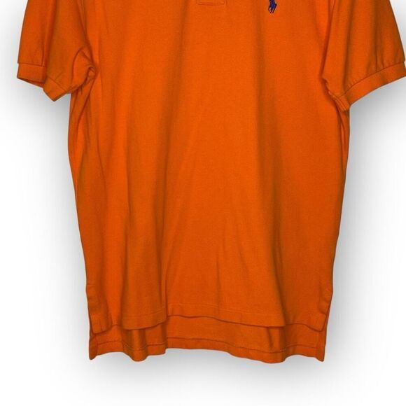 Vintage Polo Ralph Lauren Orange Pique Short Sleeve Polo Shirt Men's Size Medium - Picture 4 of 9